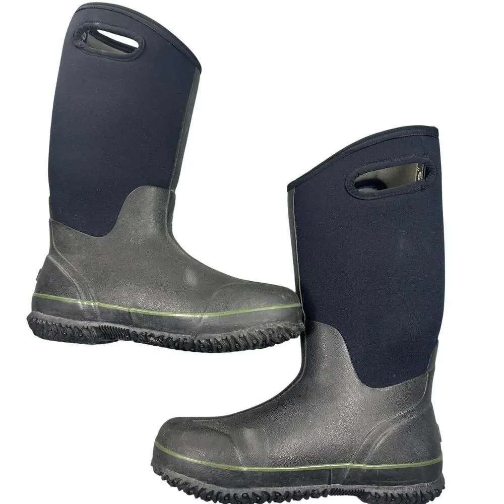 Bogs Classic High Waterproof Snow Boots Rubber Neoprene Black